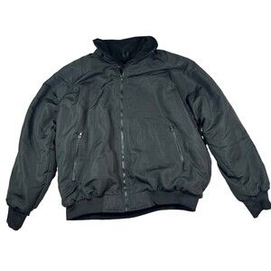 Tact Squad USA Mens Jacket XL Black Nylon Fleece Lined Full Zip Tactical Coat